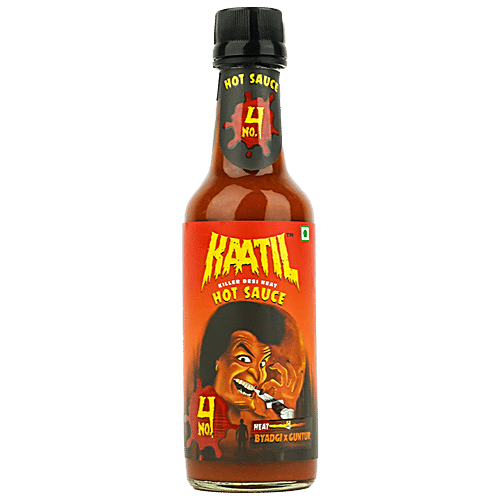 Kaatil Hot Sauce - No.4, 200 g  Made from Byadgi & Guntur Chillies
