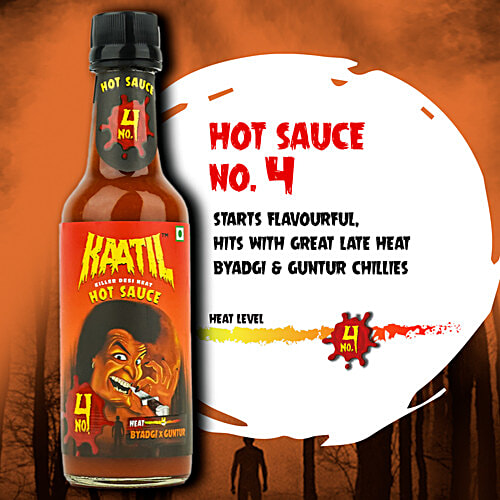 Kaatil Hot Sauce - No.4, 200 g  Made from Byadgi & Guntur Chillies