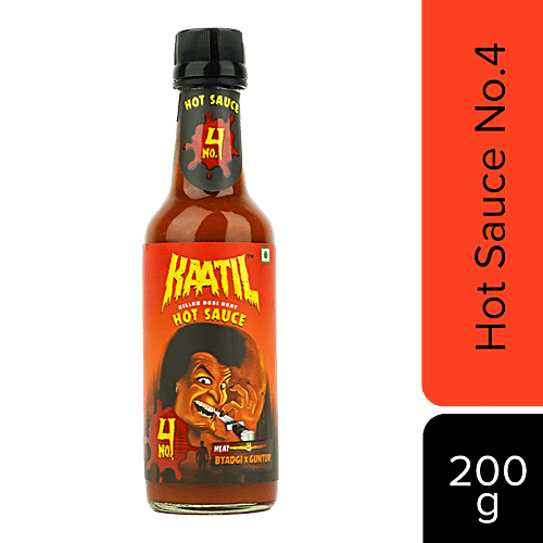 Kaatil Hot Sauce - No.4, 200 g  Made from Byadgi & Guntur Chillies