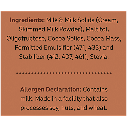 Go Zero Belgian Dark Chocolate Guilt Free Ice Cream Scoops, 100 ml  No Added Sugar, Low Calorie