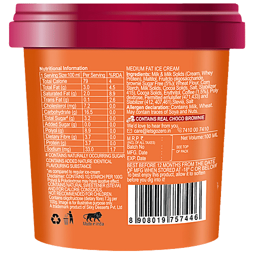 Buy Go Zero High Protein Ice Cream Mocha Brownie Fudge Online at Best