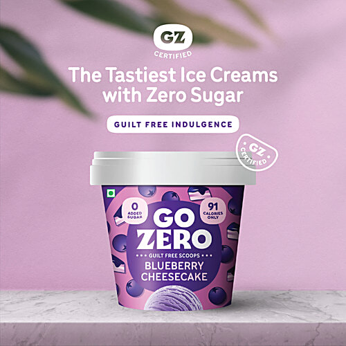 Buy Go Zero High Protein Ice Cream Blueberry Cheesecake Online at