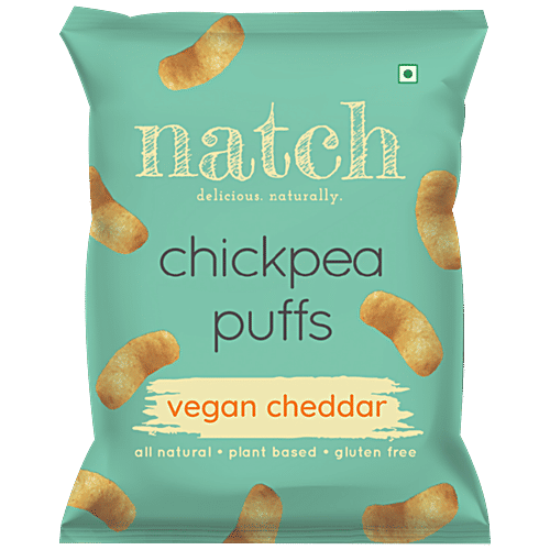Buy Natch Chickpea Puffs Vegan Cheddar, All Natural, PlantBased