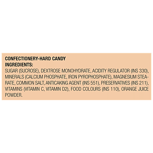 Glucovita Bolts Orange Flavour - Rich In Vitamin C, Helps Boost Immunity, 16. 2 g (Pack of 4) 