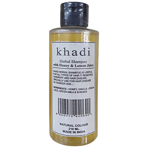 Khadi Herbal Khadi Herbal Honey and Lemon Juice Shampoo, 210 ml  