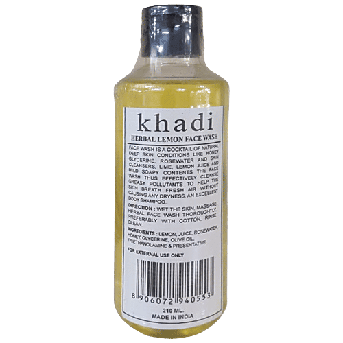 Buy Khadi Herbal Lemon Face Wash Deeply Cleanses Skin Online at Best Price of Rs 180 bigbasket