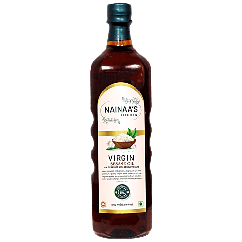 Nainaas Kitchen Virgin Cold Pressed Sesame Oil, 1 L
