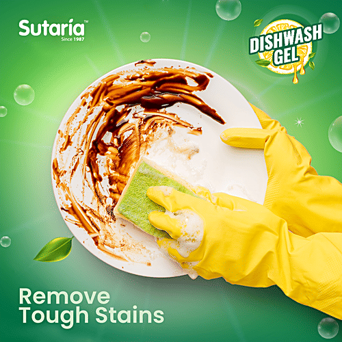 Sutaria Dishwash Gel - Removes Oil & Tough Stains, 5 l