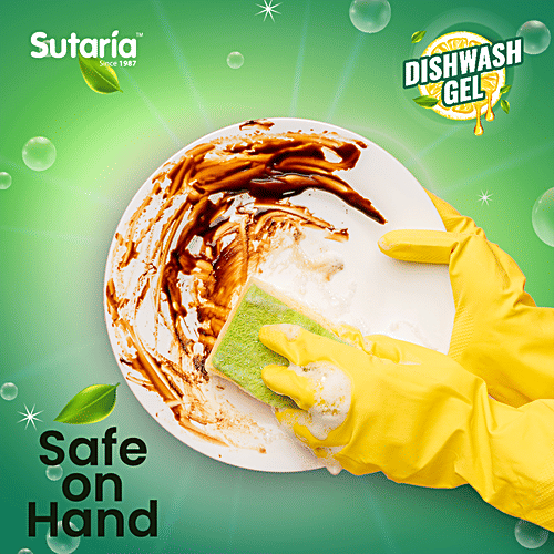Sutaria Dishwash Gel - Removes Oil & Tough Stains, 5 l