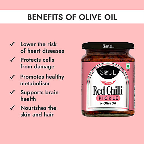ADF Soul Red Chilli Pickle In Olive Oil, 265 g  
