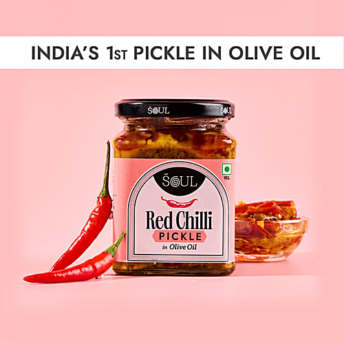 ADF Soul Red Chilli Pickle In Olive Oil, 265 g  