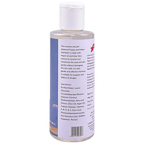 GLENAND Puppy & Kitten Shampoo - Baby Powder Fragrance, 200 ml  All Ages, No Tear Formula