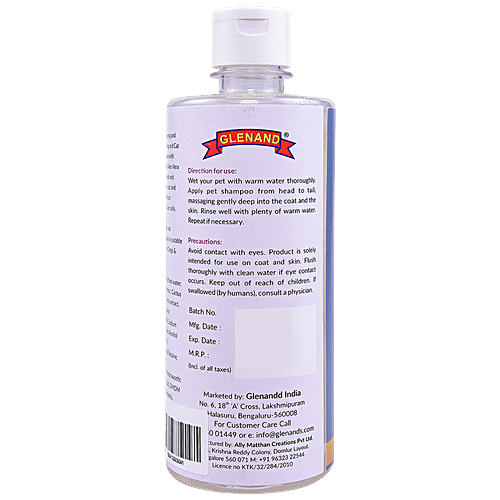 GLENAND Puppy & Kitten Shampoo - Baby Powder Fragrance, 200 ml  All Ages, No Tear Formula