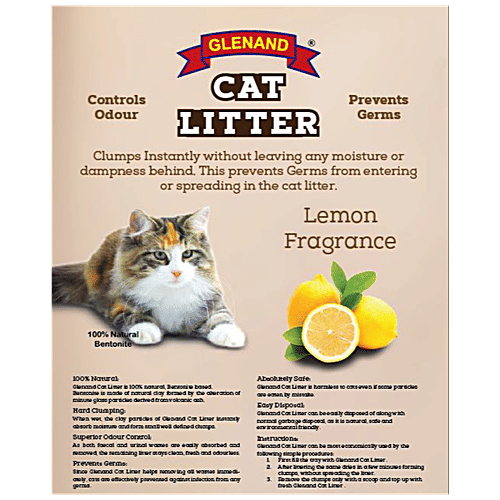 Buy GLENAND Cat Litter 100 Natural Bentonite Lemon Fragrance Online