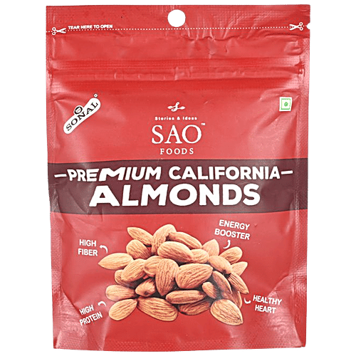 SAO Foods Premium California Almonds, 30 g Pouch