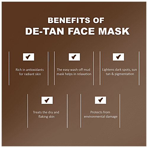 Buy Glamveda Men DeTan Face Mask Lighty Fruit Aroma, For Healthy, Looking Skin Online at Best