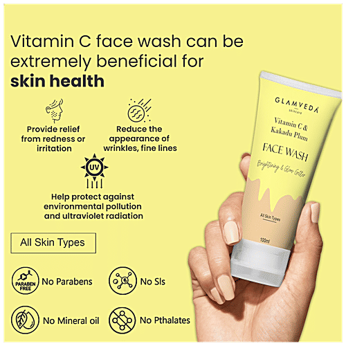 Buy Glamveda Vitamin C & Kakadu Plum Face Wash For Glowing Skin