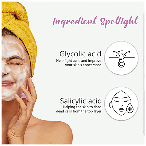 Buy Glamveda Glycolic Acid & Salicylic Acid Face Wash AntiAcne, For