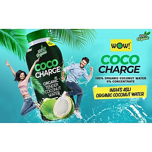 Wow! Coco Charge Organic Tender Coconut Water, 200 ml  
