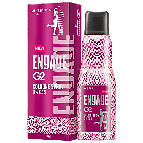 Engage G2 Cologne Spray - 0% Gas, Long-Lasting Fragrance, For Women, 135 ml  