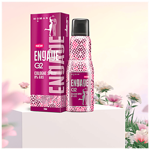 Engage G2 Cologne Spray - 0% Gas, Long-Lasting Fragrance, For Women, 135 ml  
