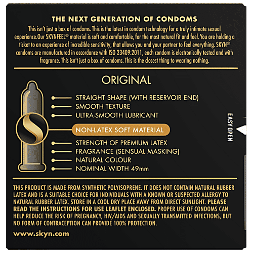 Buy SKYN Premium Condoms Original, Nonlatex Online at Best Price of
