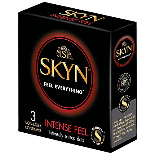 SKYN Premium Condoms - Intense Feel, Non-latex, 3 pcs  