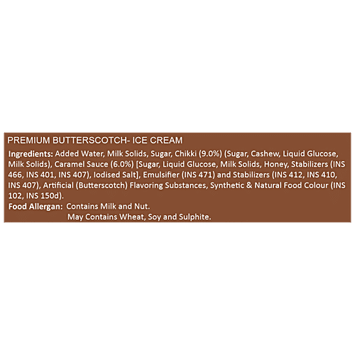 Havmor Ice CReam - Premium Butter Scotch, 750 ml Tub 