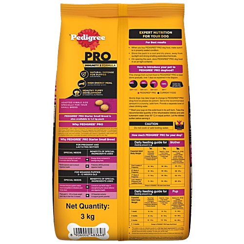 Buy Pedigree PRO Mother & Pup Starter Small Breed Dry Dog Food, For