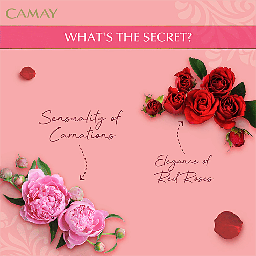 Camay Classic Carnations & Roses Beauty Soap With Indulging French Fragrance, 125 g (Pack of 4) 