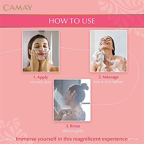 Camay Classic Carnations & Roses Beauty Soap With Indulging French Fragrance, 125 g (Pack of 4) 