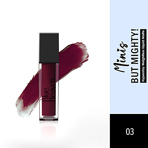 Blue Heaven Minis But Mighty Hyperstay Weightless Liquid Matte Lipstick - Long Lasting, Highly Pigmented, 6 ml (Pack of 4) 