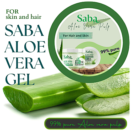 Buy Saba Aloe Vera Soothing Gel Vitamin E, For Acne, Scars, Glowing