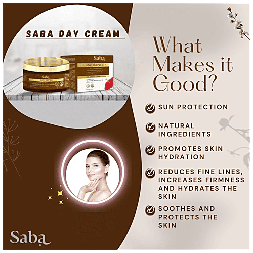 Buy Saba Radiance+ Day Gel Cream Niacinamide, Vitamin C & SPF 15, For Hyperpigmentation Online