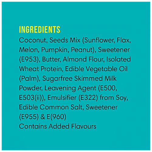 LO! Keto Coconut Cookies - No Added Sugar, High Protein, Low Carb, 100 g  