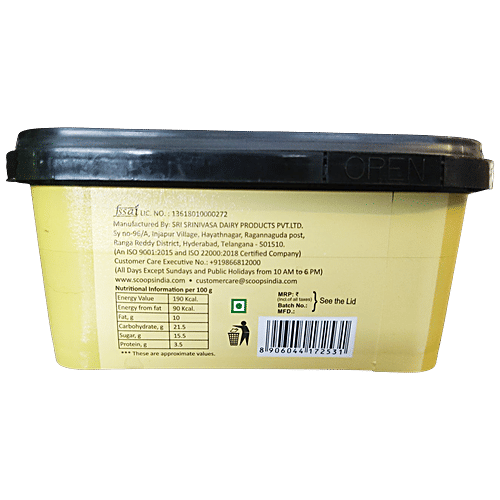 Buy Scoops Gold Butterscotch Ice Cream Premium, Extra Creamy, Bold