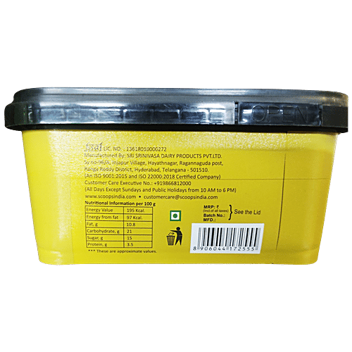 Buy Scoops Gold Nut Crunchy Melody Premium Ice Cream, Extra Creamy