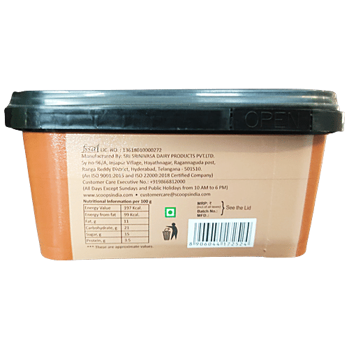 Buy Scoops Gold Madagascar Chocolate Ice Cream Premium, Extra Creamy