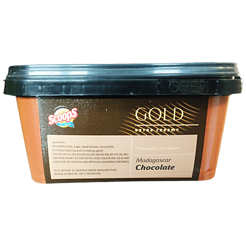Buy Scoops Gold Madagascar Chocolate Ice Cream Premium, Extra Creamy