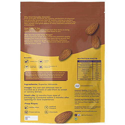 Khari Foods Everyday Almonds, 1 kg  