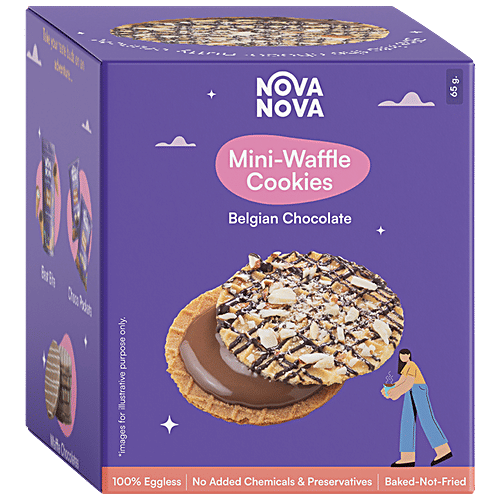 Buy Nova Nova Mini Waffle Cookies Belgian Chocolate Online at Best