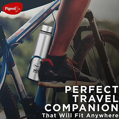 Pigeon by Stovekraft Inox Hydra Plus Stainless-Steel Water Bottle - Food Grade, Leak Proof, Dishwasher Safe, 900 ml  