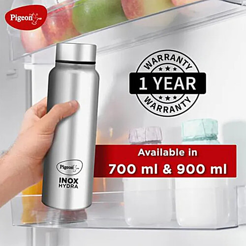 Pigeon by Stovekraft Inox Hydra Plus Stainless-Steel Water Bottle - Food Grade, Leak Proof, Dishwasher Safe, 900 ml  