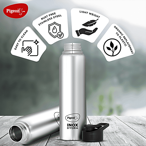 Pigeon by Stovekraft Inox Hydra Stainless Steel Water Bottle - Food Grade, Leak Proof, Dishwasher Safe, 900 ml