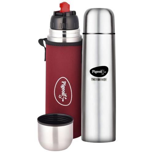 Buy 24 Hours Hot or Cold Insulated Flask (1.0 Ltr) + 2 Double Wall Cup with  Lid Online at Best Price in India on