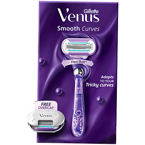 Gillette Venus Venus Swirl Razor - Long Lasting Smoothness, 5 Blades In 1, Flexiball Technology With Ribbon Moisture, 1 pcs  