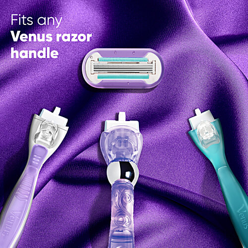 Gillette Venus Venus Swirl Razor Cartridges - Long Lasting Painfree Smoothness, Ribbon Moisture With Vitamin E, 5 Blades In 1, 2 pcs  
