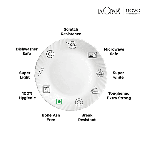 LaOpala Dinner Set - Opalware, Novo, English Aqua Spray, 35 pcs  