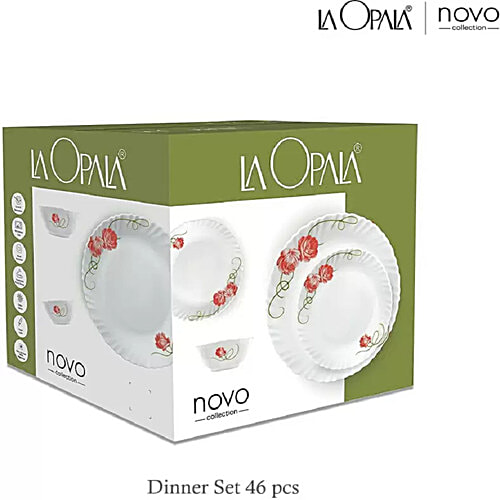 Buy LaOpala Dinner Set Opalware, Novo, English Aqua Spray Online at