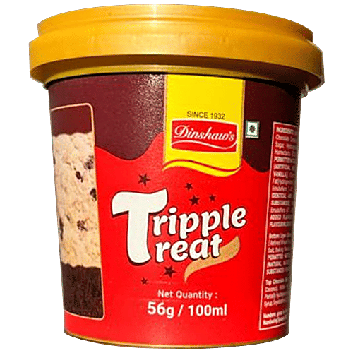 Dinshaws Tripple Treat Ice Cream, 100 ml  